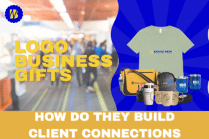 Client receiving personalized logo business gifts to strengthen brand connection and loyalty